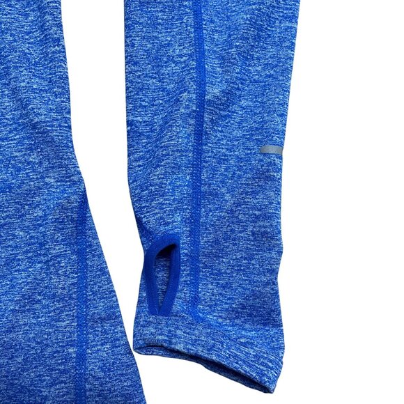 NIKE DRI-FIT PULLOVER 1/2 ZIP LIGHTWEIGHT STRETCH WOMENS M BLUE HEATHER ATHLETIC - Picture 4 of 9